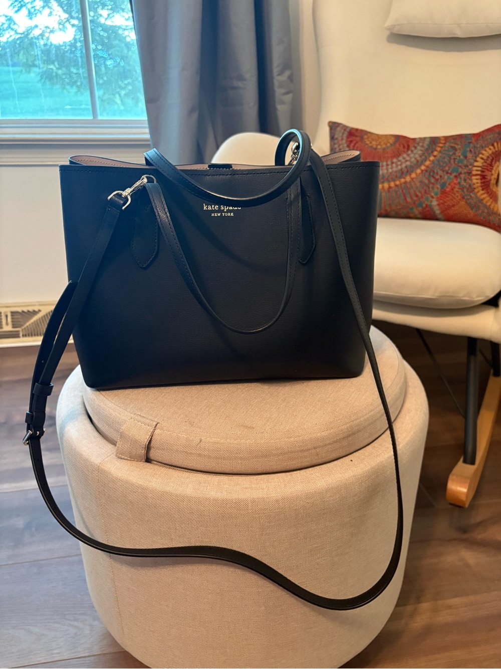 kate spade Black Leather Tote with Slim Handles - Picture 4 of 4